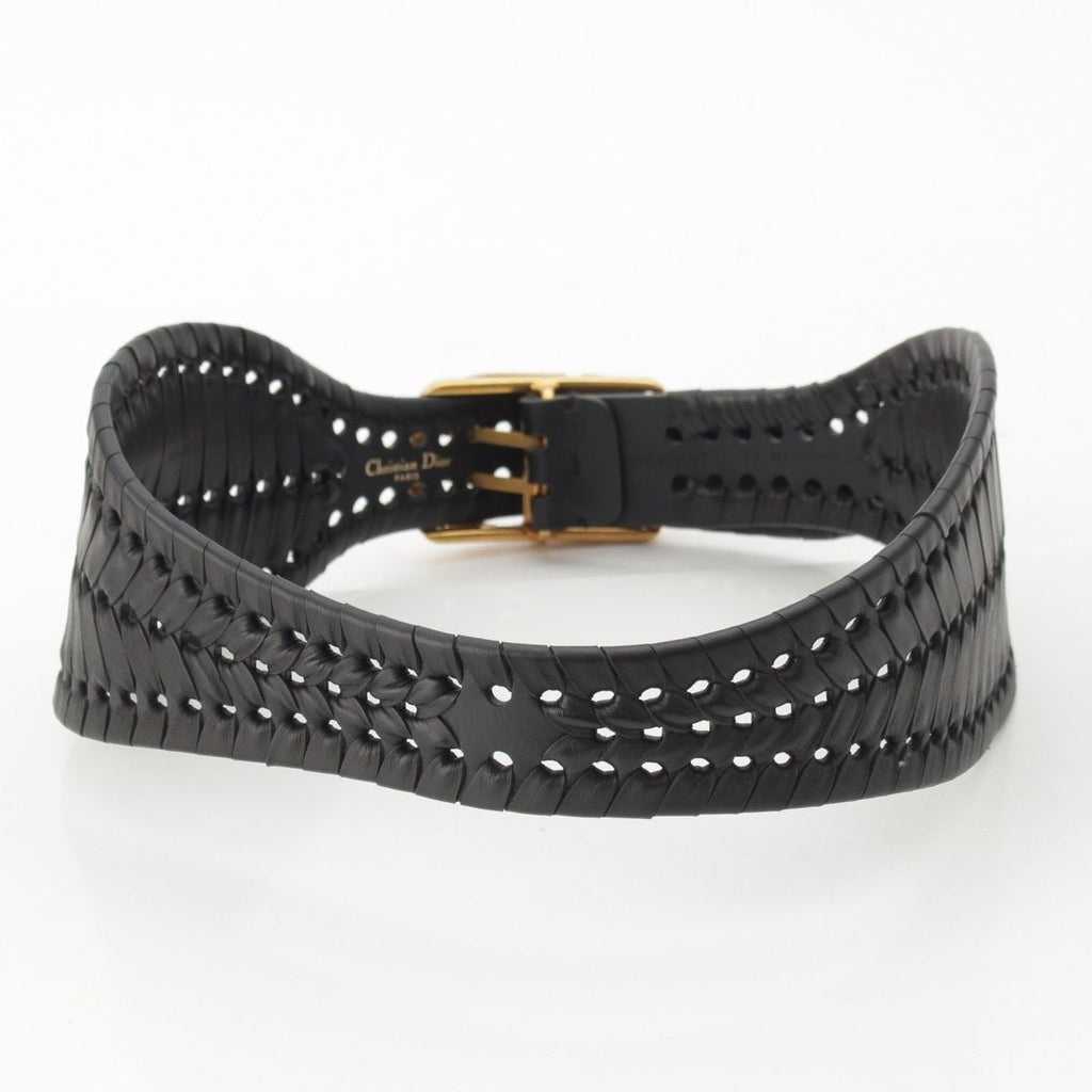 Dior Leather Logo Belt Black 70