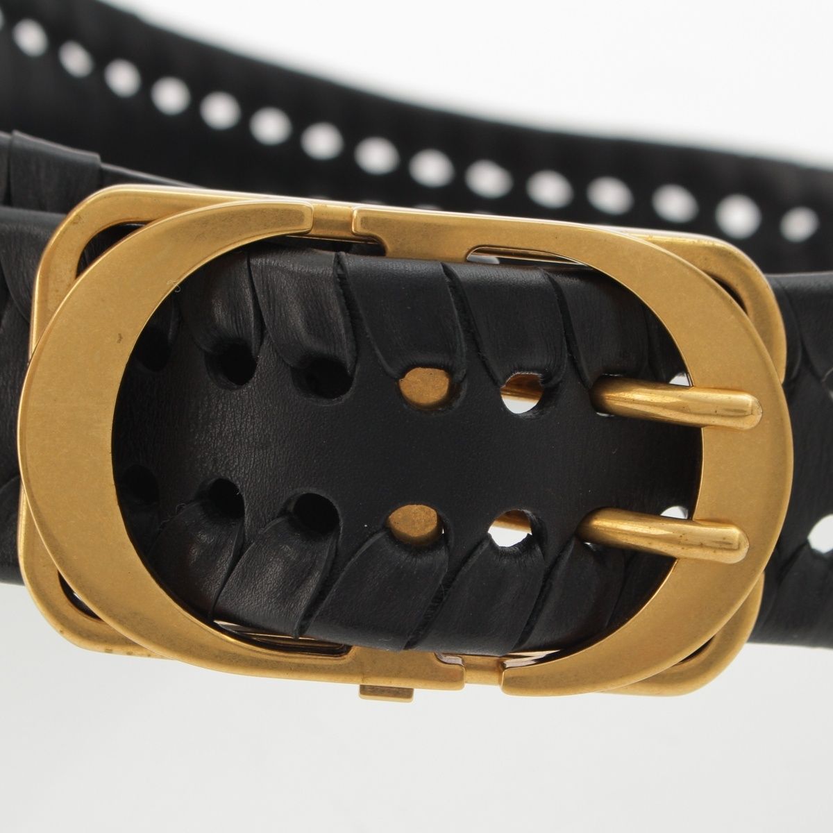 Dior Leather Logo Belt Black 70