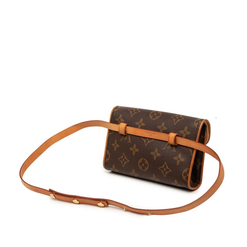 Louis Vuitton Monogram Pochette Florentine Belt Bag Brown Leather