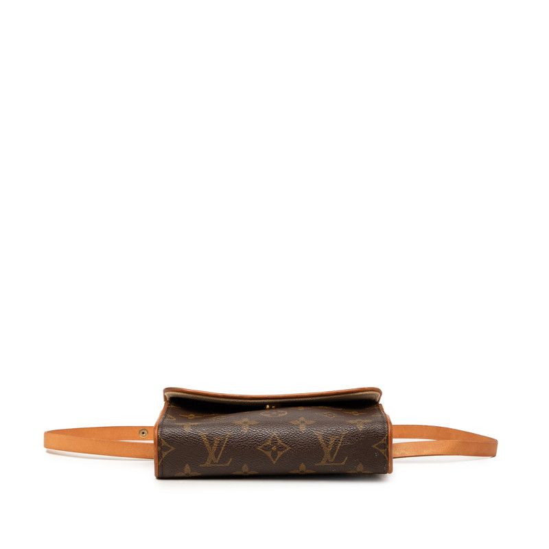 Louis Vuitton Monogram Pochette Florentine Belt Bag Brown Leather