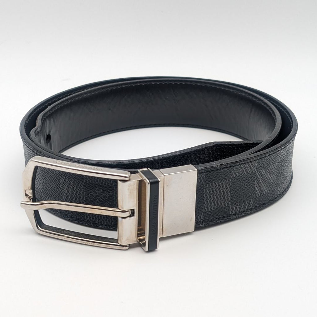 Louis Vuitton Ceinture Seattle Damier Graphite Black Belt