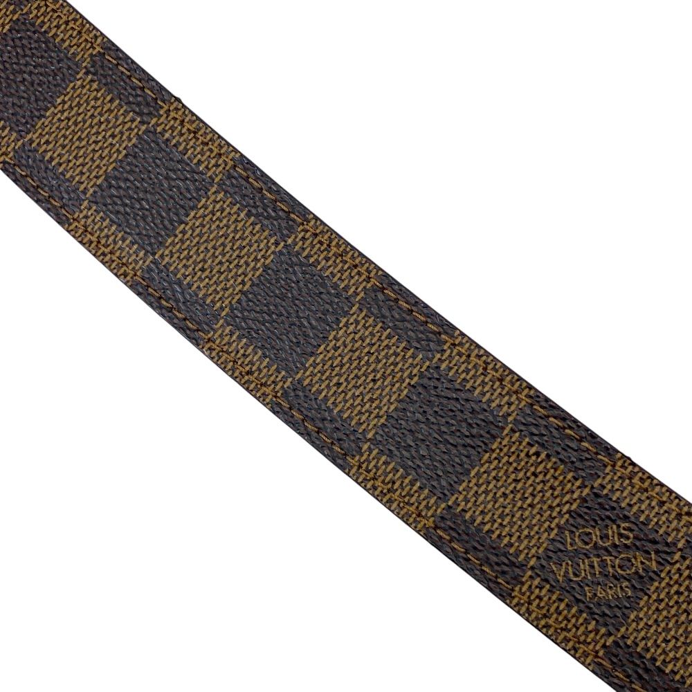 Louis Vuitton Damier Ceinture Ellipse Belt Ebene Canvas Leather Brown Daily