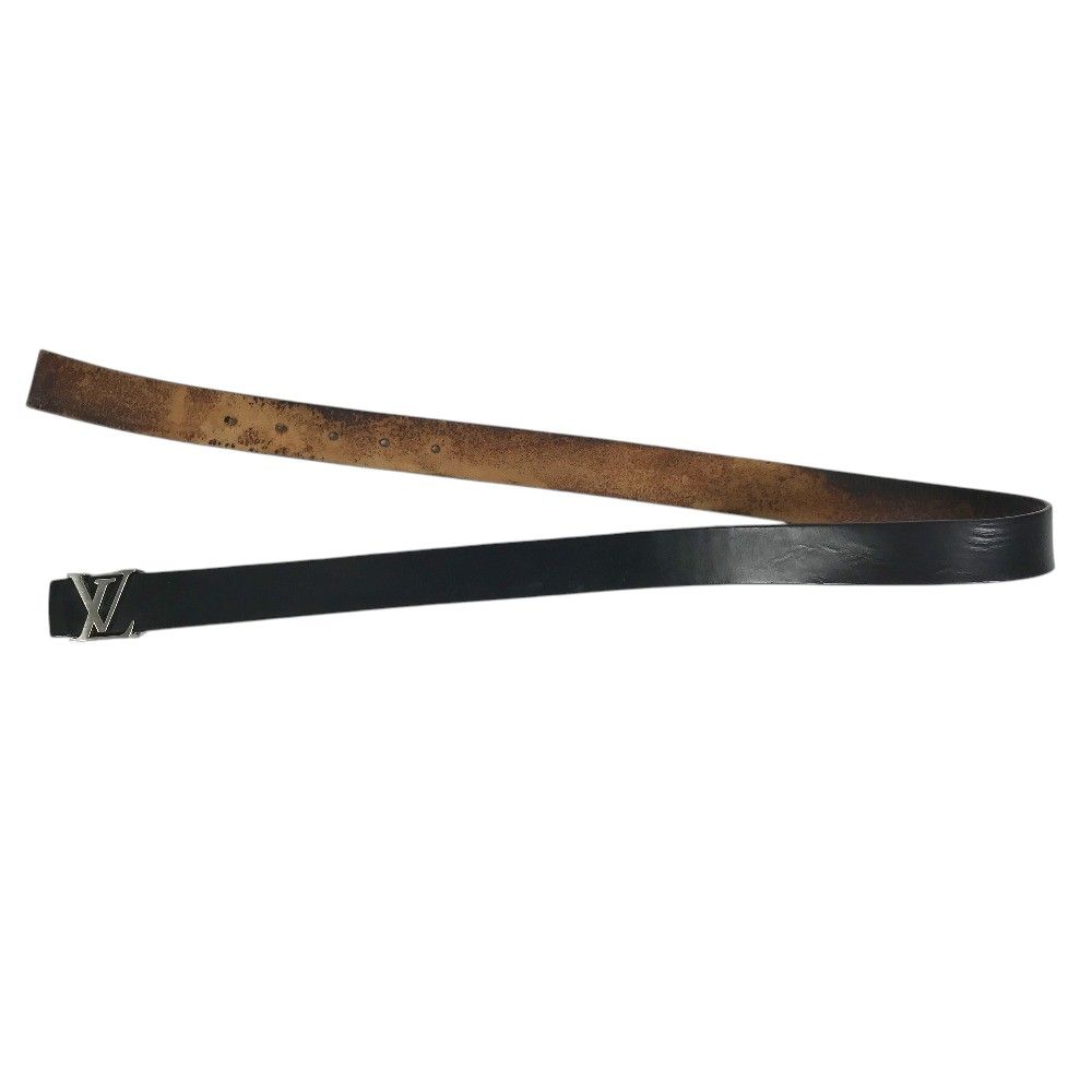 Louis Vuitton Belt Ceinture Initial Leather Black