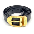 Louis Vuitton Ceinture Classic Leather Black Belt Gold