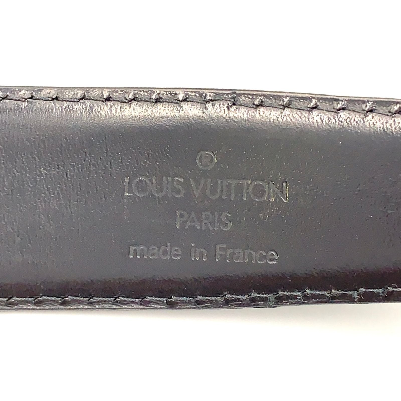 Louis Vuitton Ceinture Classic Leather Black Belt Gold