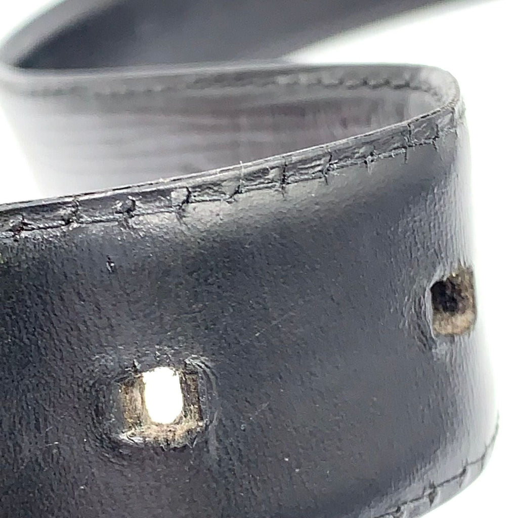 Louis Vuitton Ceinture Classic Leather Black Belt Gold