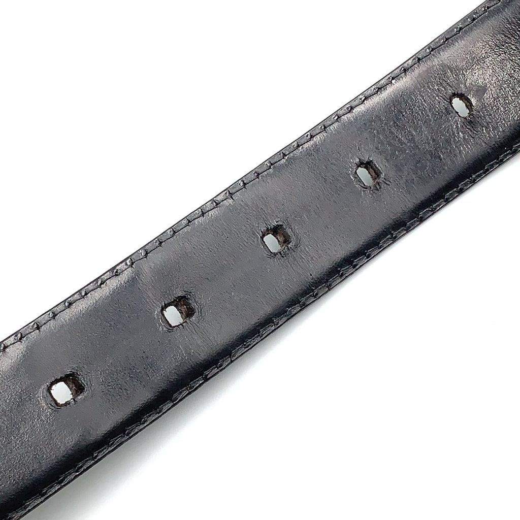 Louis Vuitton Ceinture Classic Leather Black Belt Gold