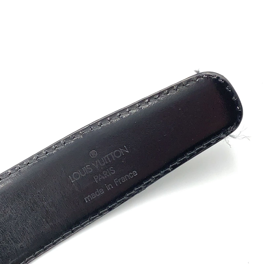 Louis Vuitton Ceinture Classic Leather Black Belt Gold