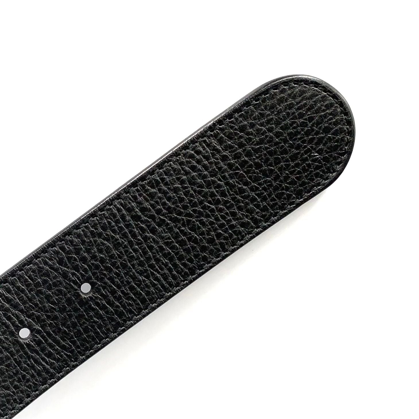 Gucci Interlocking Leather Black Belt Gold