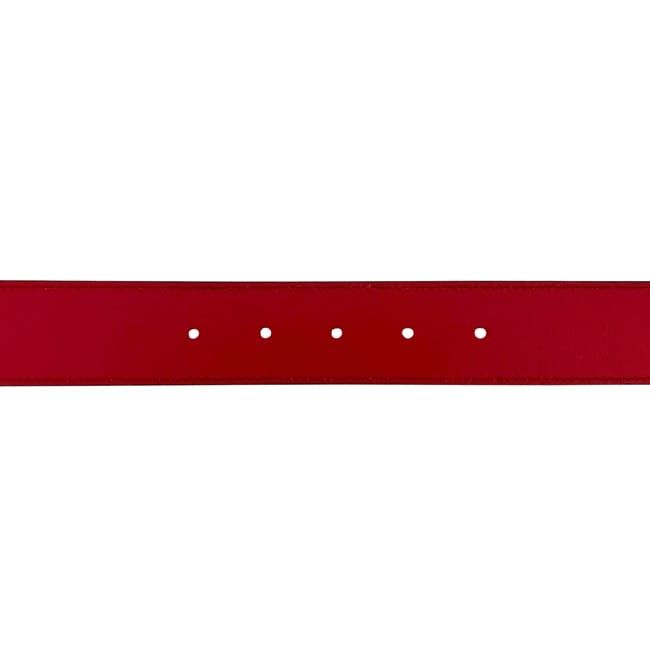 Gucci Belt Red Interlocking Waist 100 35 Leather Metal GG Logo Buckle
