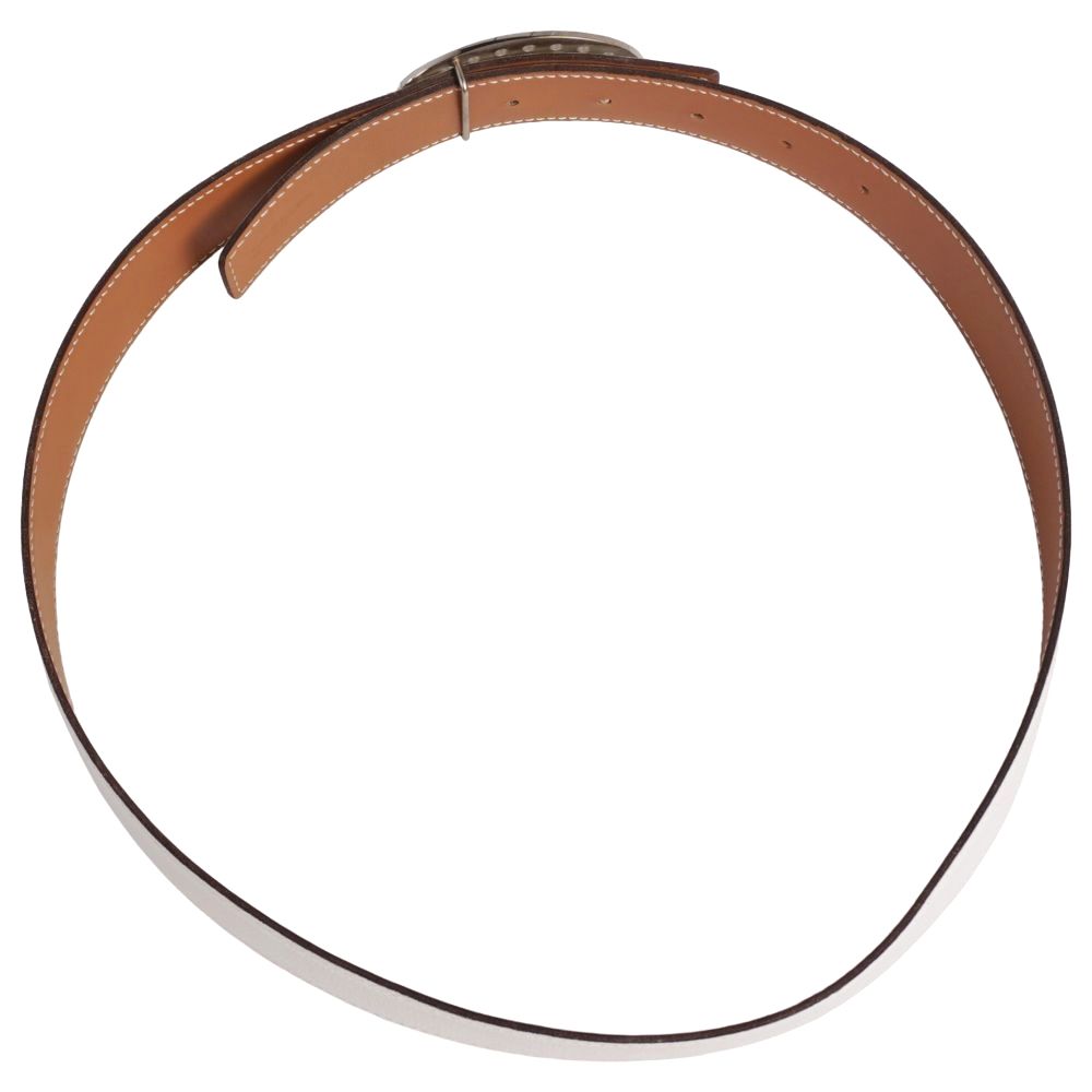Hermes Belt Leather Reversible Evelyne Logo
