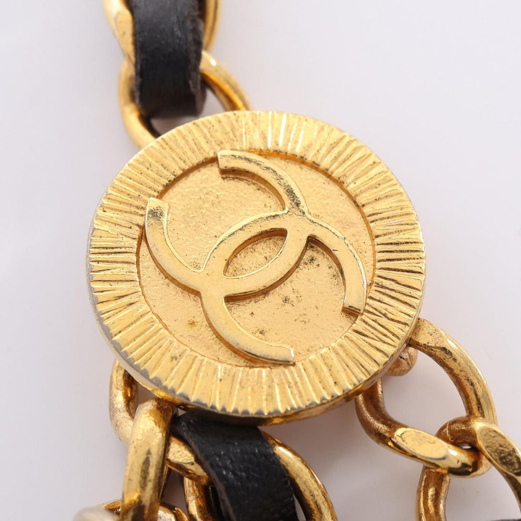 Chanel Belt CC Logo Chain Leather