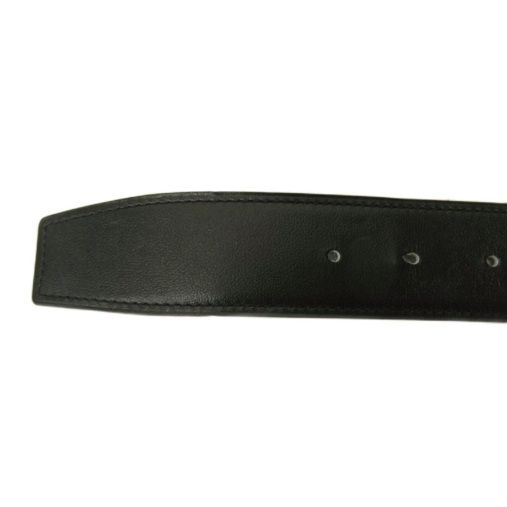 Hermes D'ancre Belt Reversible Leather Black Green