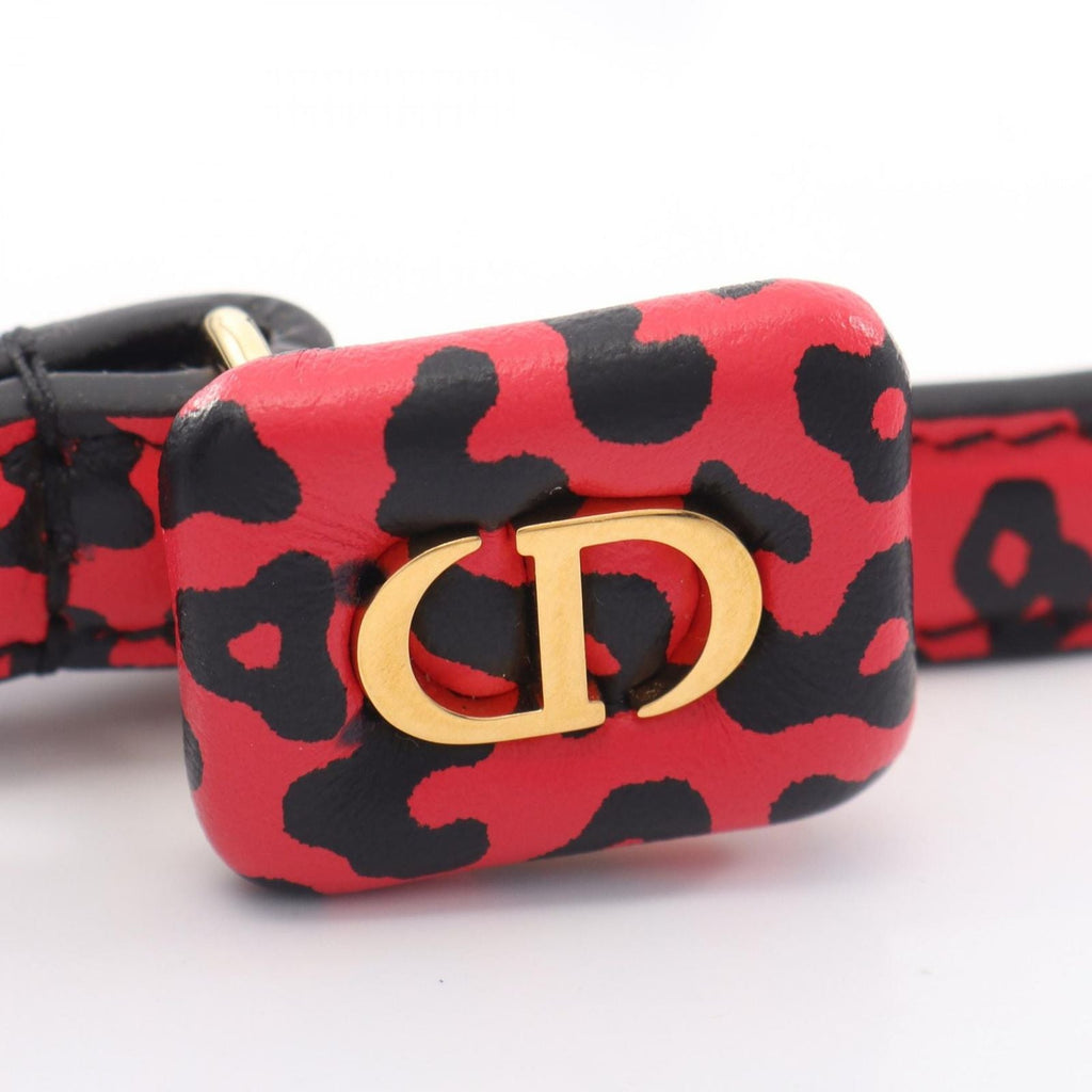 Dior Belt CD Logo Leopard Leather