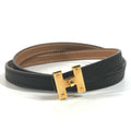 Hermes Mini Kelly Belt Epsom Black Gold