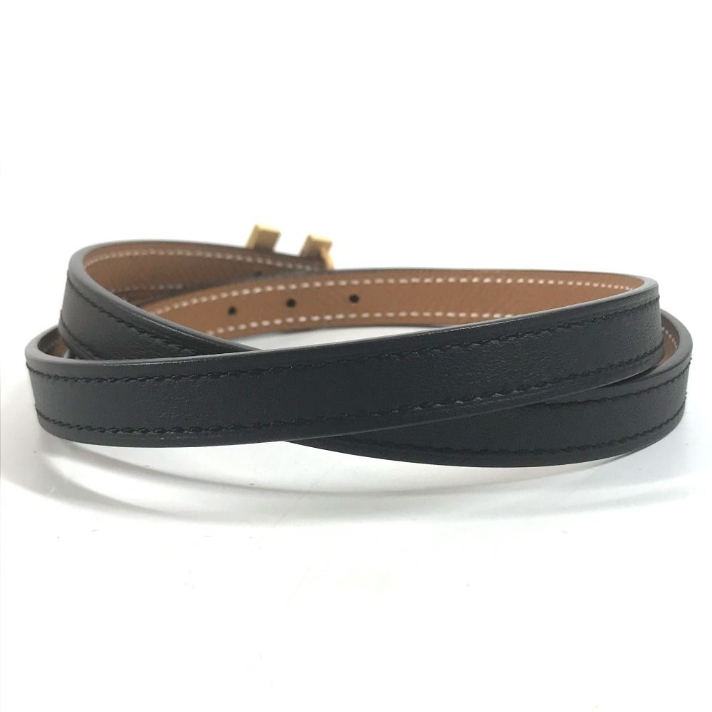 Hermes Mini Kelly Belt Epsom Black Gold