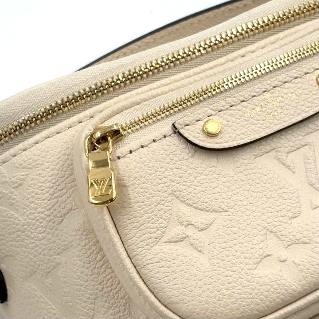 Louis Vuitton Mini Bum Monogram Empreinte Leather Ivory Belt Bag Gold