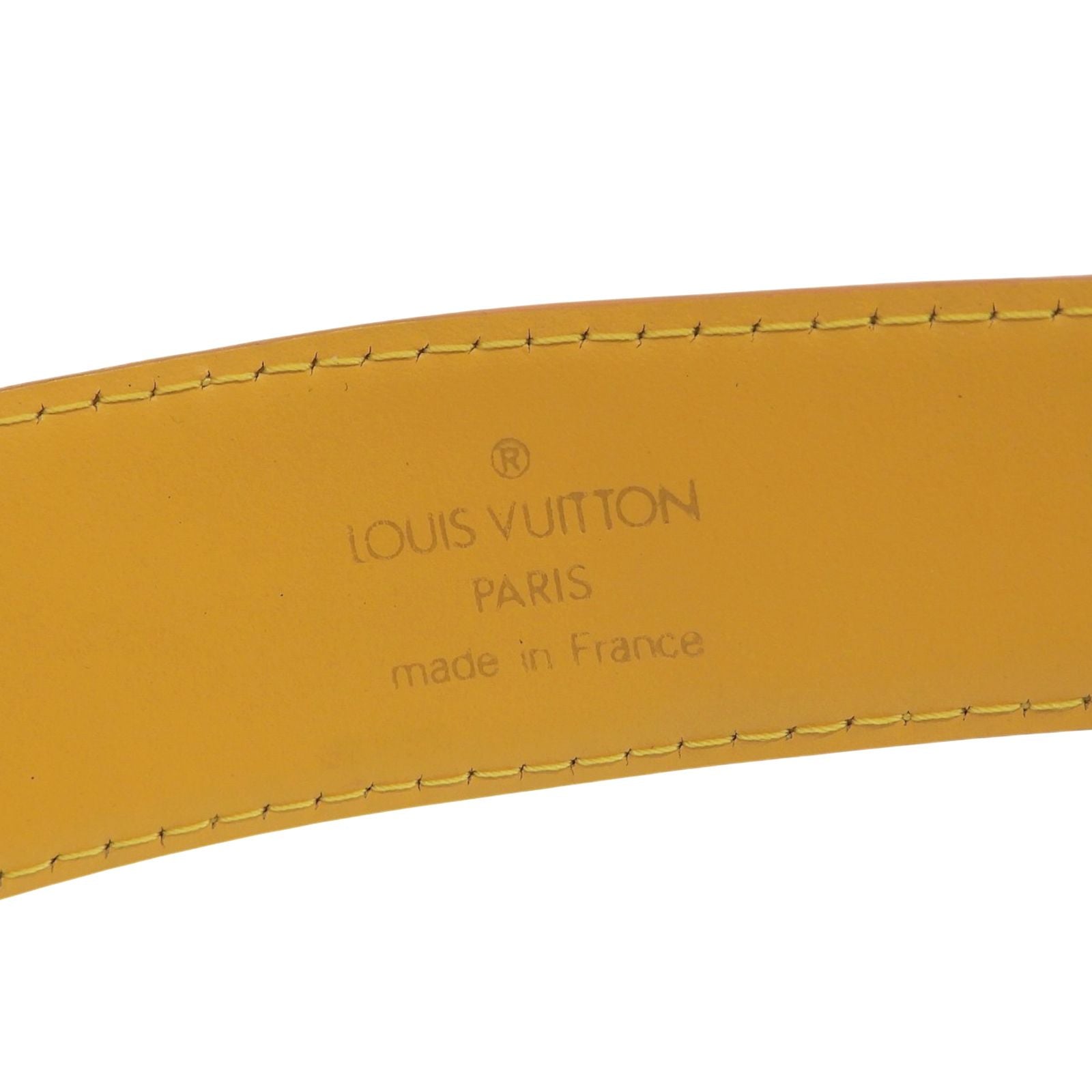 Louis Vuitton Ceinture Epi Leather Belt Yellow Gold