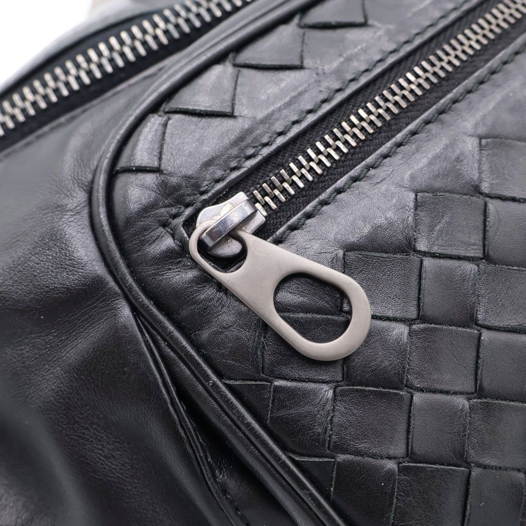 Bottega Veneta Intreccia Leather Belt Bag Black
