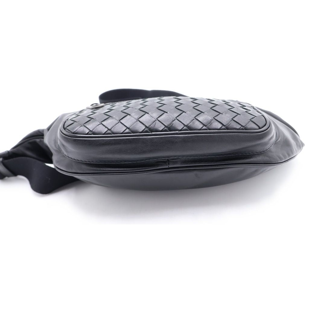 Bottega Veneta Intreccia Leather Belt Bag Black