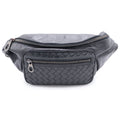 Bottega Veneta Intreccia Leather Belt Bag Black