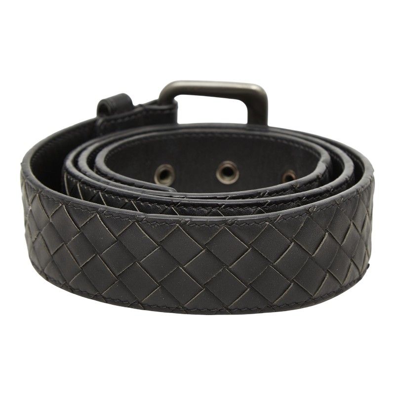 Bottega Veneta Intrecciato Belt 95 33 Black Leather