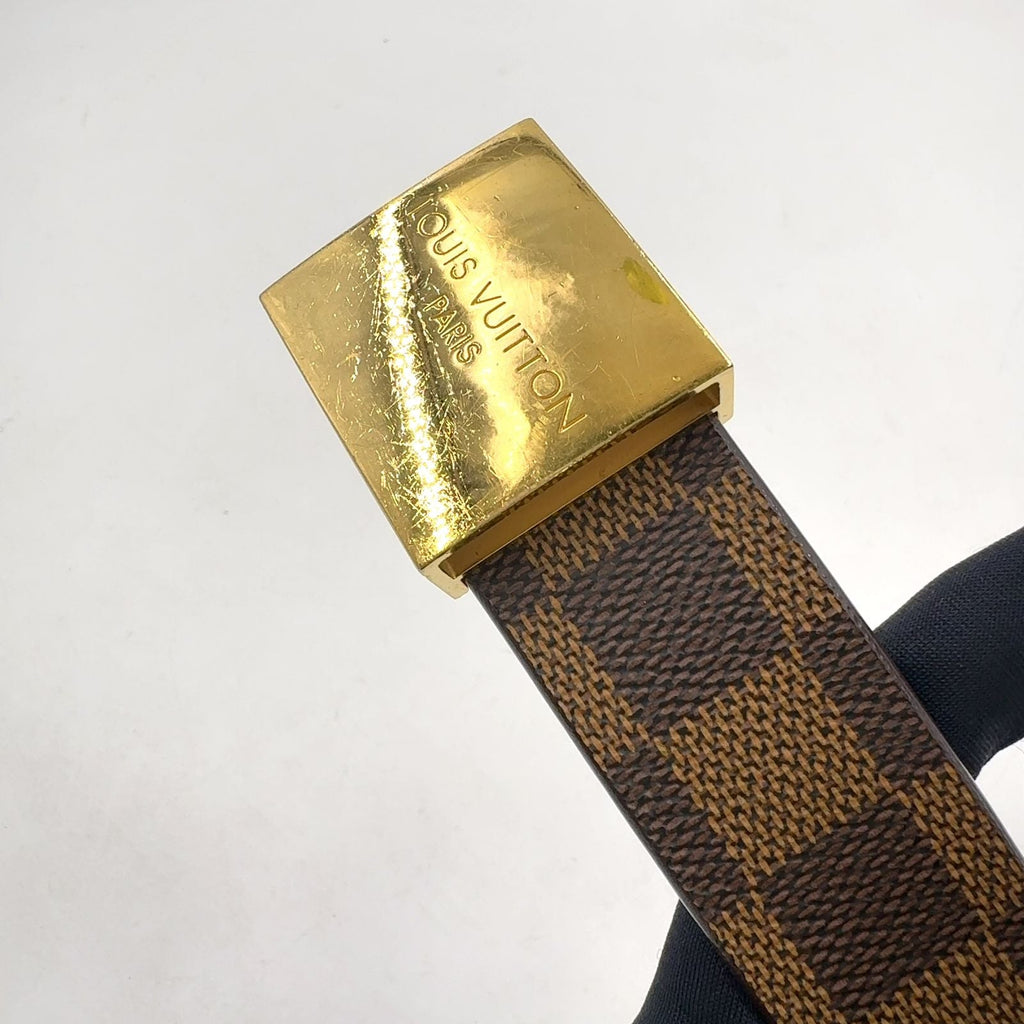 Louis Vuitton Ceinture Leather Brown Belt Gold