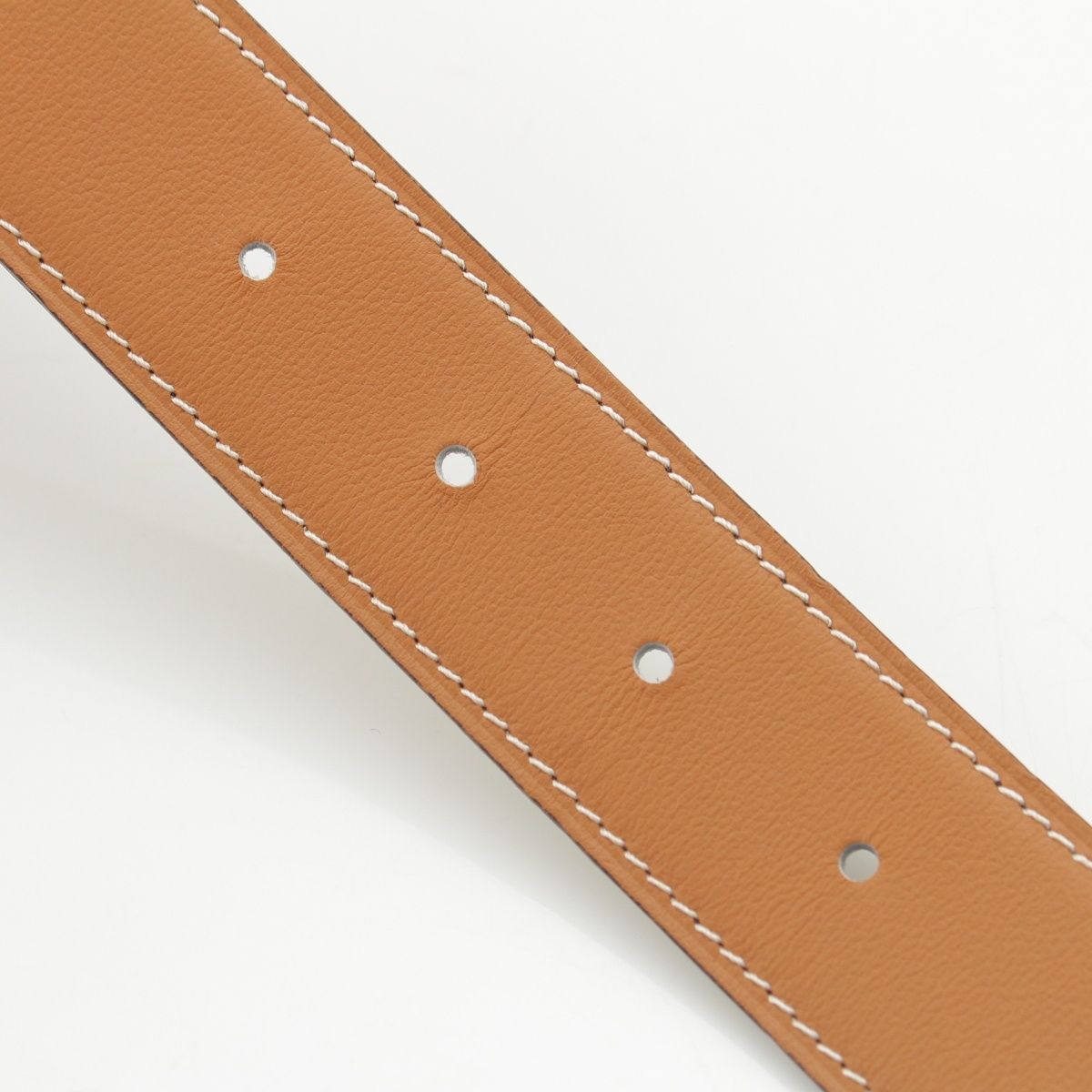 Hermes Swift Taurillon Reversible 32 Belt Leather Part Only Natural Sage