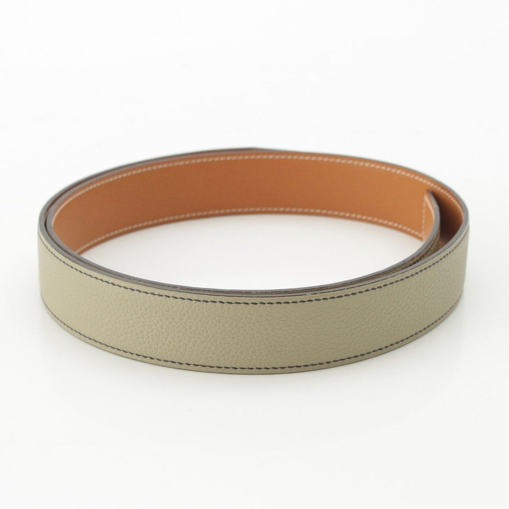 Hermes Swift Taurillon Reversible 32 Belt Leather Part Only Natural Sage
