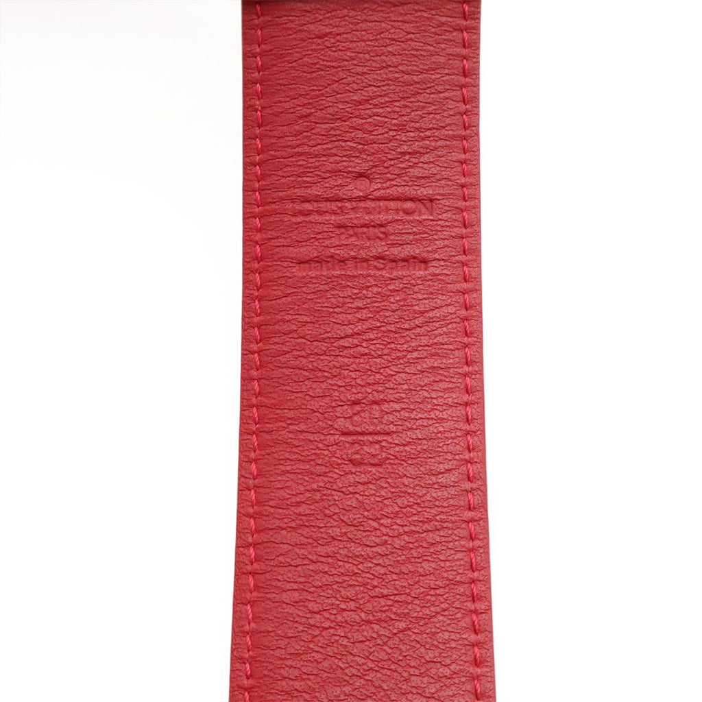 Louis Vuitton Monogram Multicolor Ceinture Carre Belt Leather Blanc White 80
