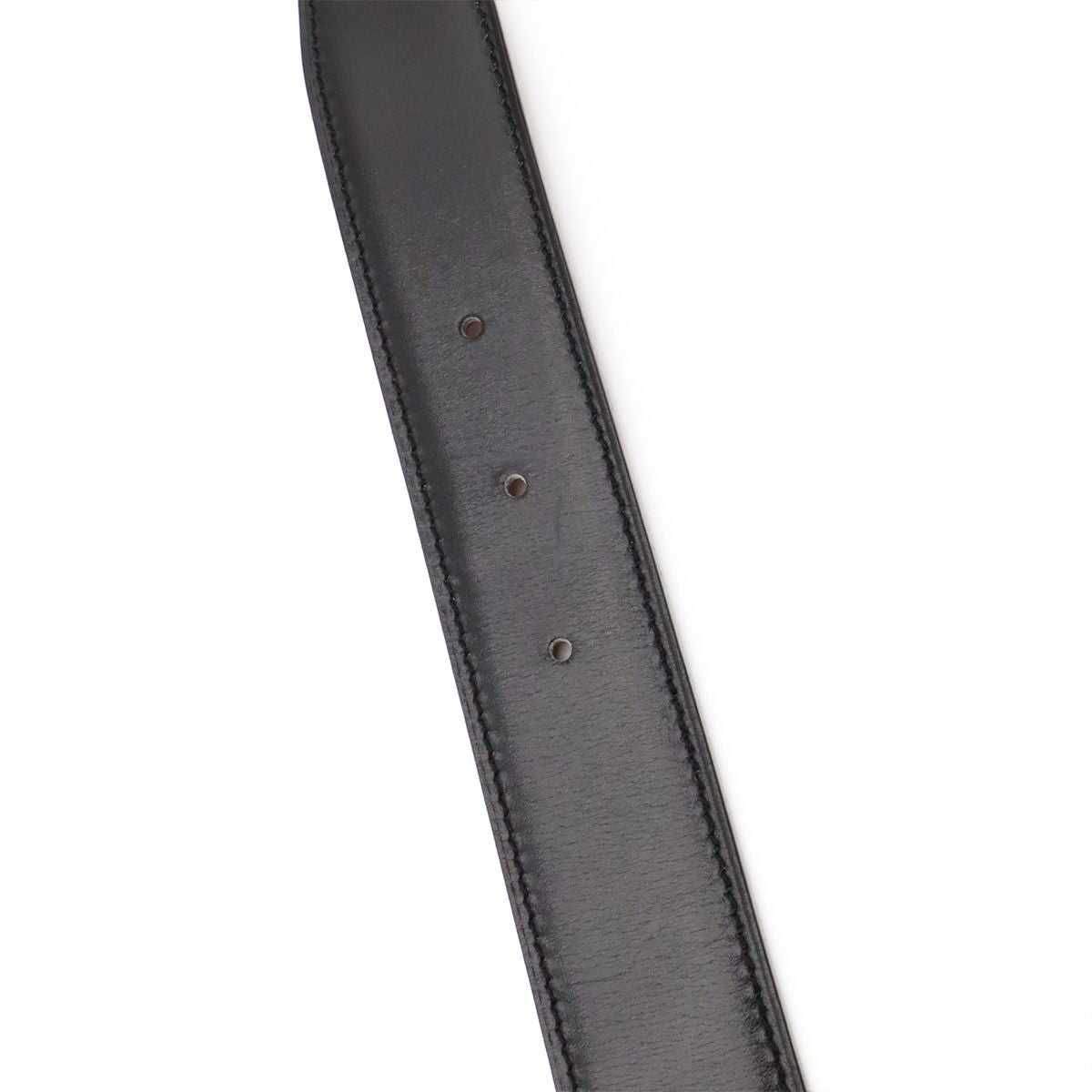 Hermes Chaine D'ancre Reversible Belt Leather Black Brown Gold 85