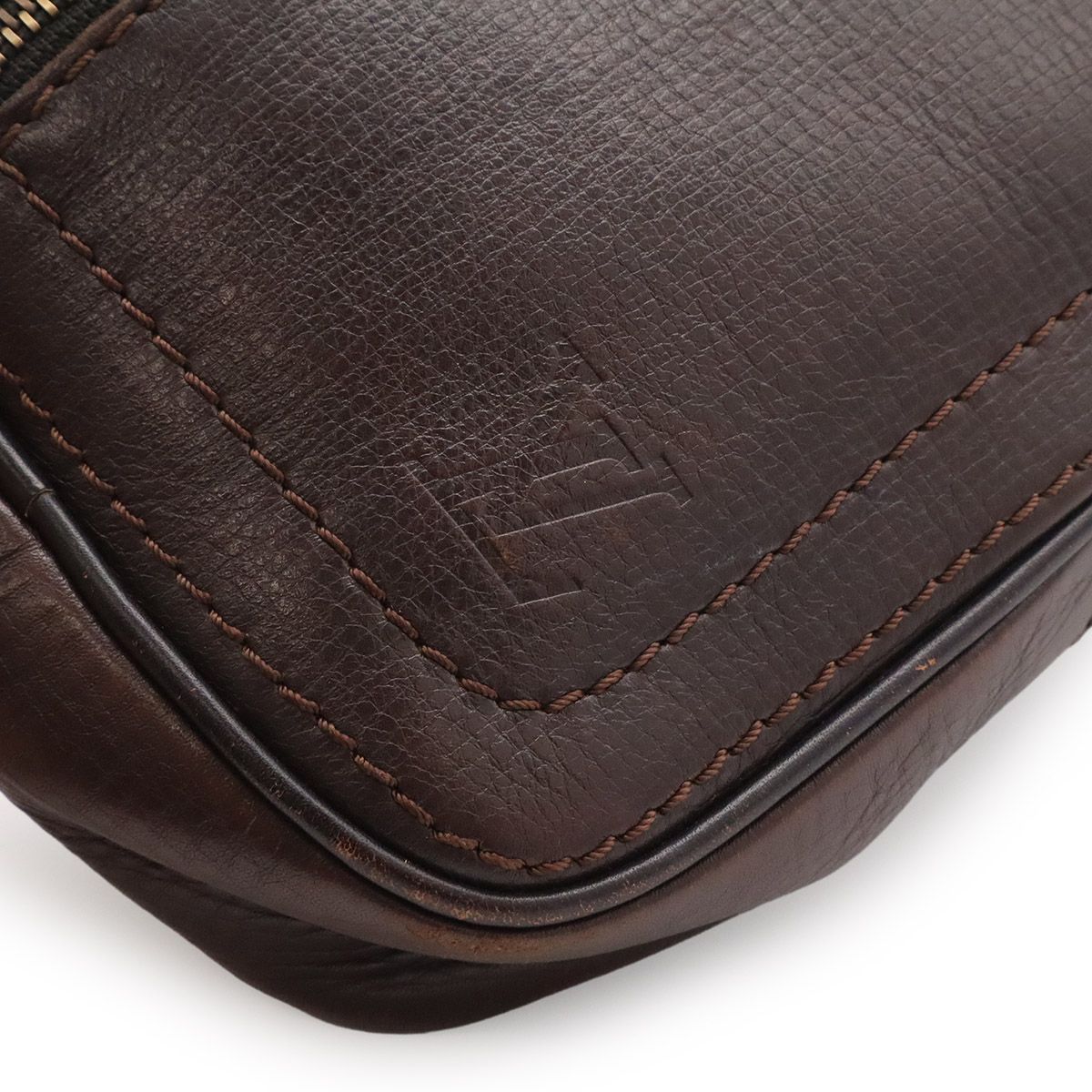 Louis Vuitton Utah Belt Bag Hip Leather Cafe Brown