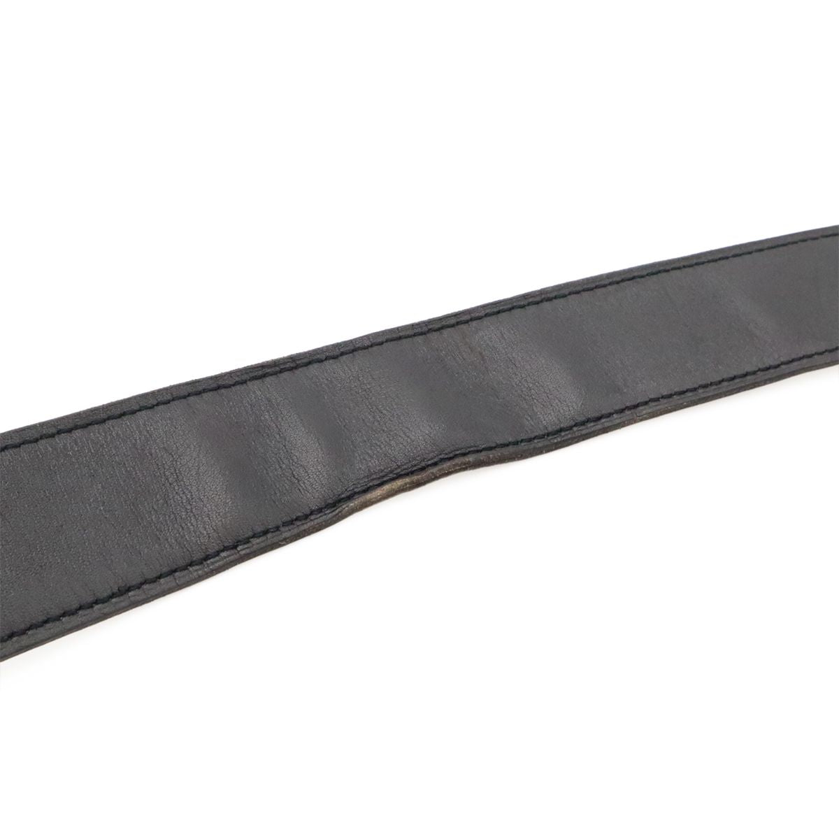 Hermes Belt Buckle Reversible Box Calf Veau Epsom Black White Silver 85