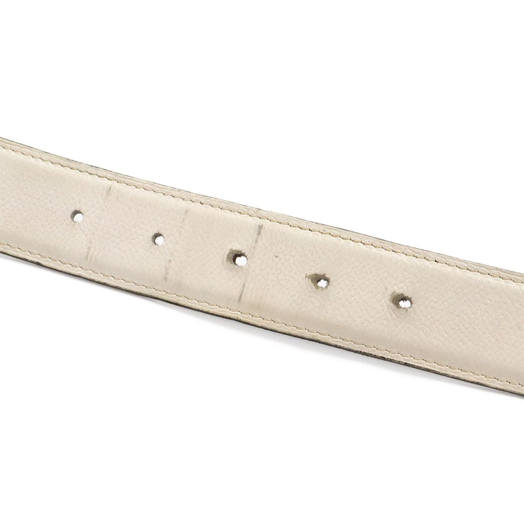 Hermes Belt Buckle Reversible Box Calf Veau Epsom Black White Silver 85