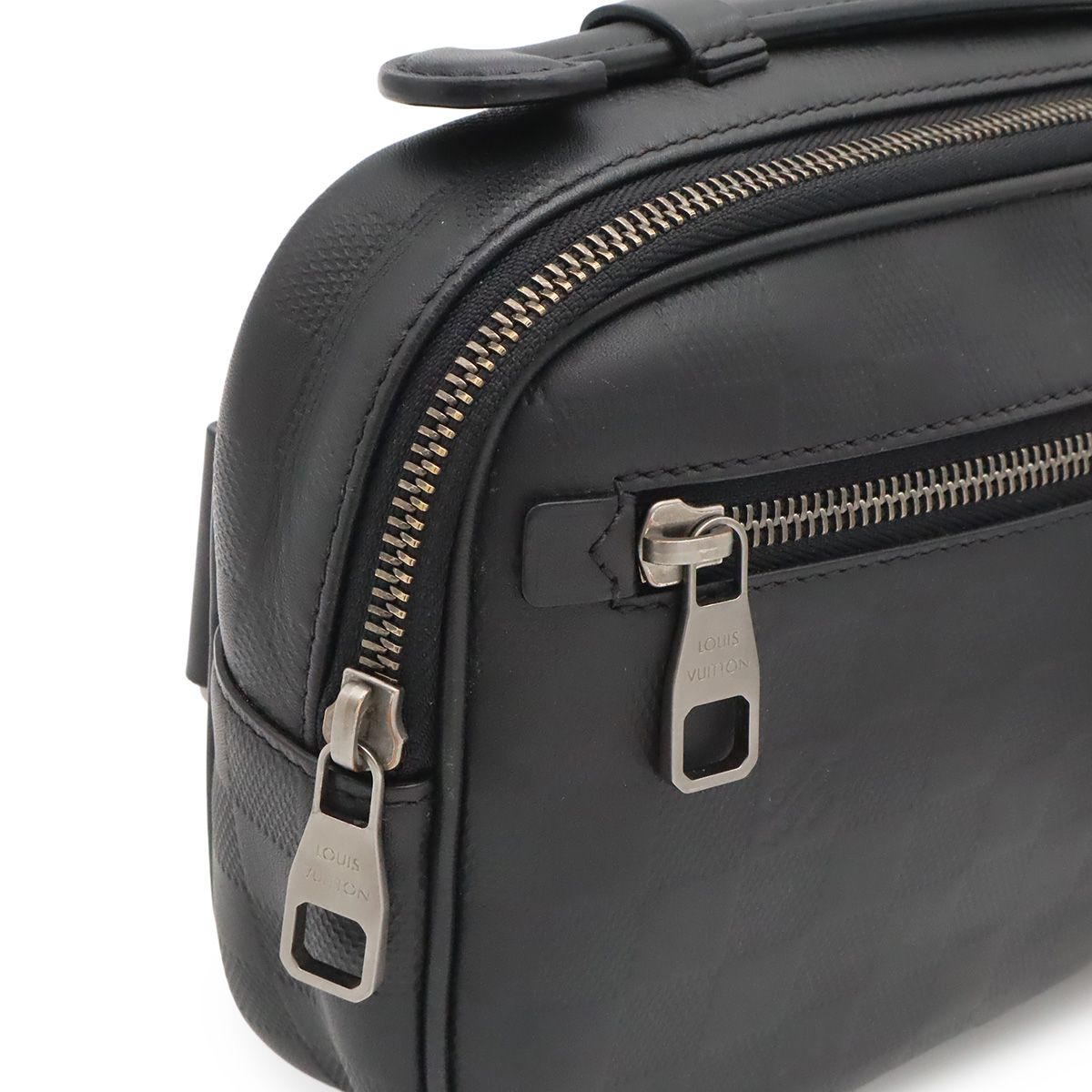 Louis Vuitton Damier Infini Ambler Belt Bag 2-Way Leather Onyx Black