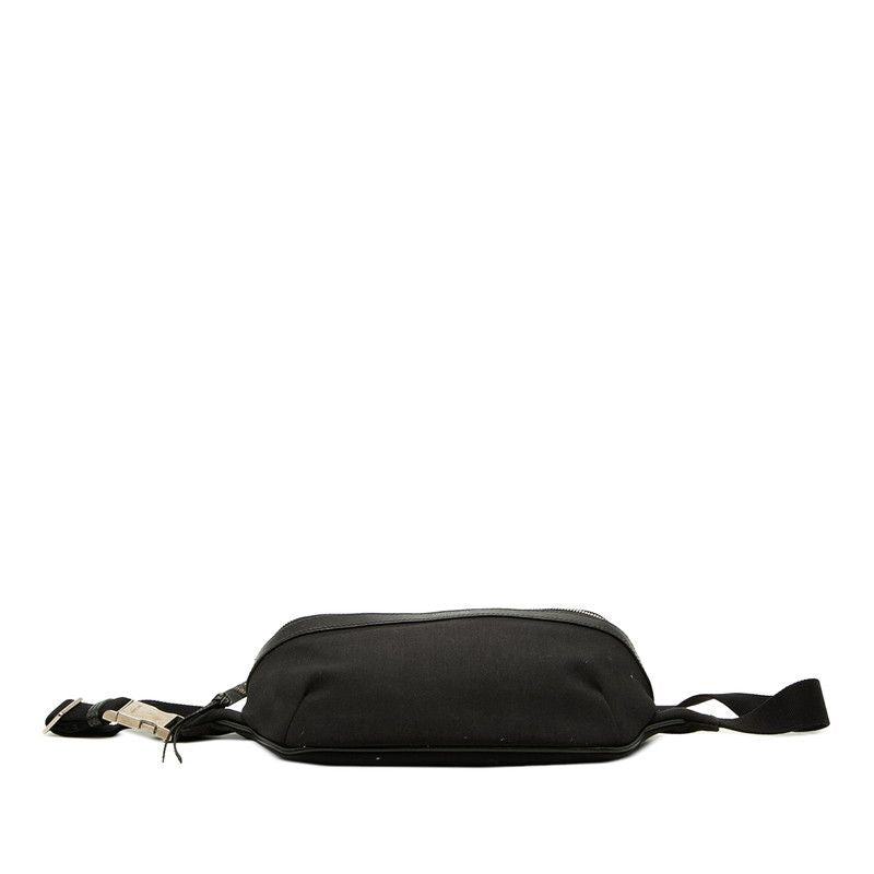 Saint Laurent Belt Bag Black Canvas Leather