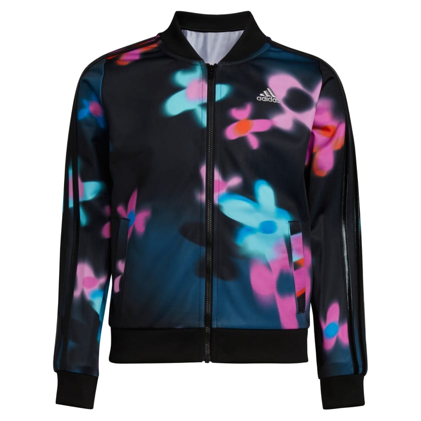 Kids' adidas Allover Print 3-Stripes Tricot Jacket