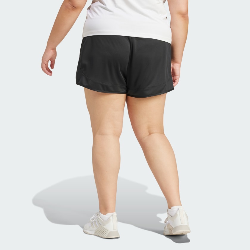 Women's adidas Pacer Essentials Knit High-Rise Shorts (Plus Size)