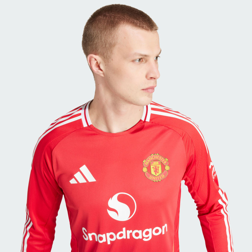 Men's adidas Manchester United 24/25 Long Sleeve Home Authentic Jersey