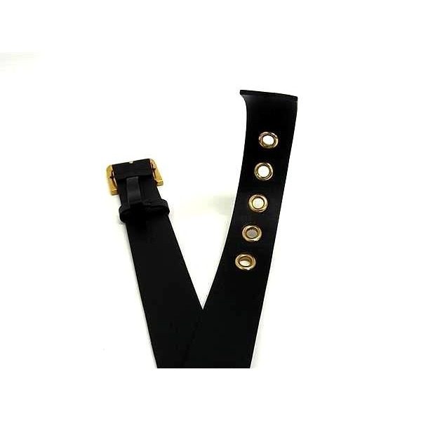 Dior Quake Leather Gold Belt Black