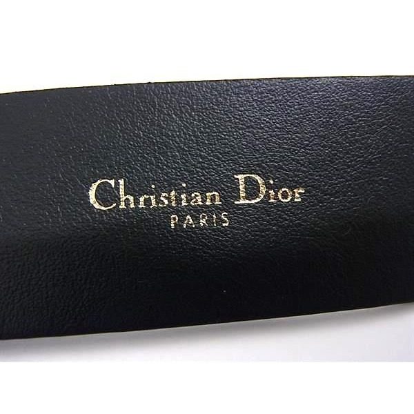 Dior Quake Leather Gold Belt Black