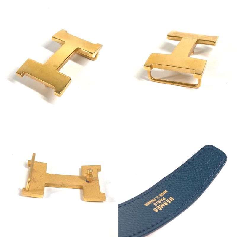 Hermes Belt H Constance Mini Leather Red And Navy