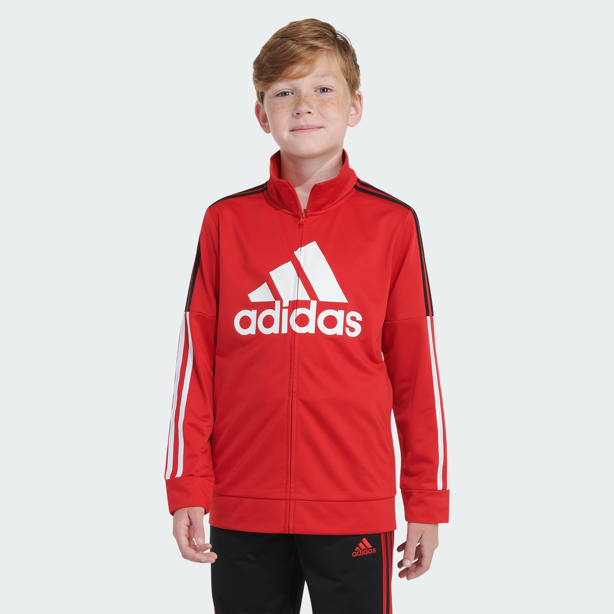 Kids' adidas Two-Piece Contrast 3-Stripe Tricot Track Set