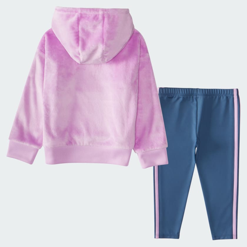 Kids' adidas Silken Fleece Pullover and Tights Set