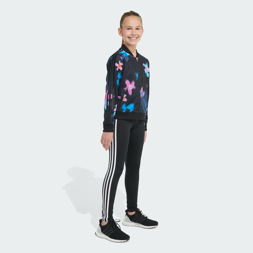 Kids' adidas Allover Print 3-Stripes Tricot Jacket