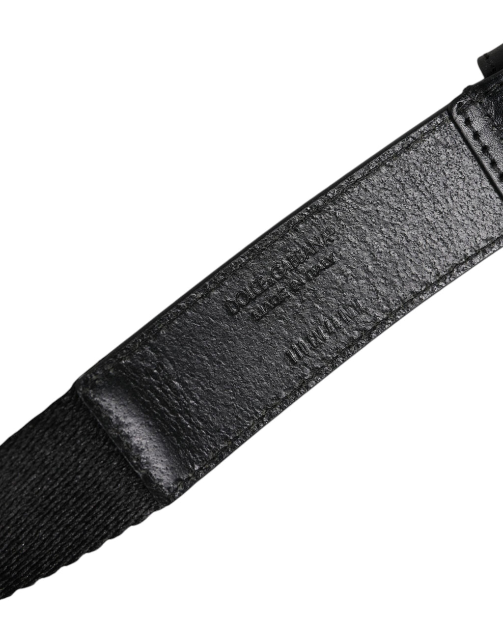 Dolce & Gabbana Black White Printed Metal Logo Buckle Belt