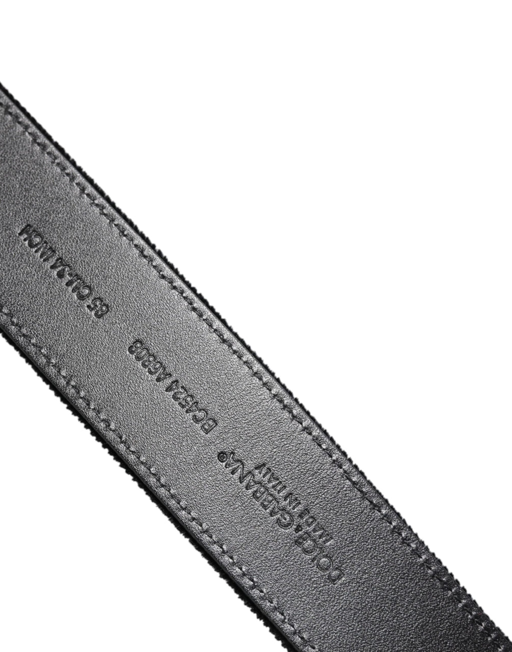 Dolce & Gabbana Black Cotton Silver Metal Buckle Belt