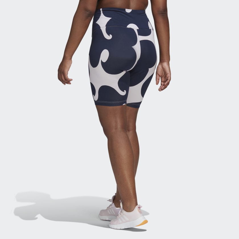 Women's adidas Marimekko Rib Knee-Length Short Tights (Plus Size)