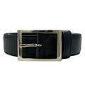 Prada 2 Cc121 4 Belt Saffiano Leather Black Silver