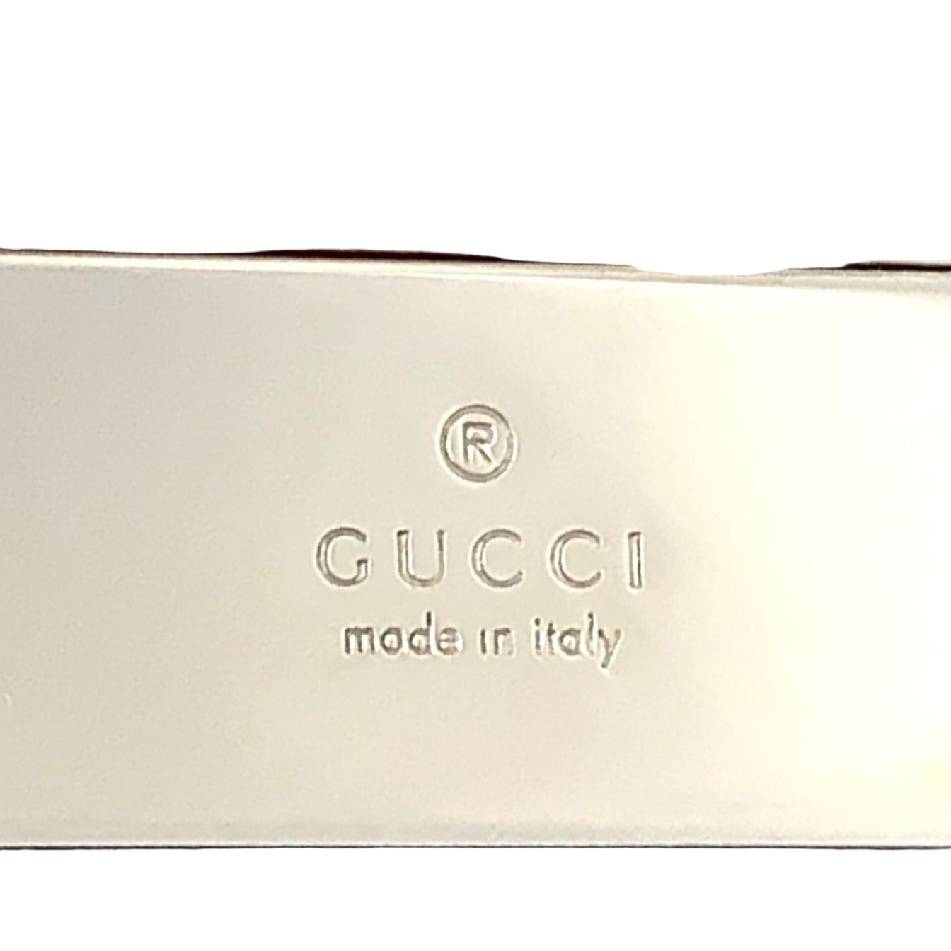 Gucci Interlocking Reversible Leather Brown Black Belt Silver